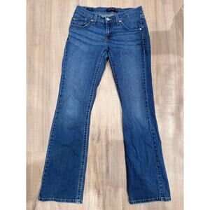Levi Strauss & Co. Curvy Cut 528 Flared Jeans Whisker Denim Blue Womens Size 5 M